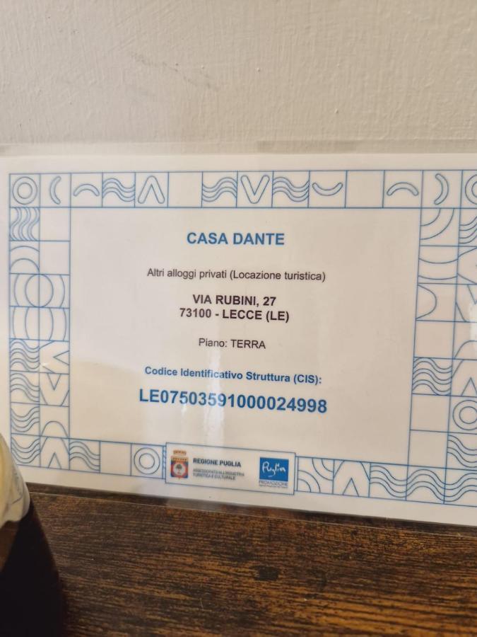 Casa Dante Deliziosa Casa A Due Passi Dal Centro Villa Lecce Eksteriør bilde